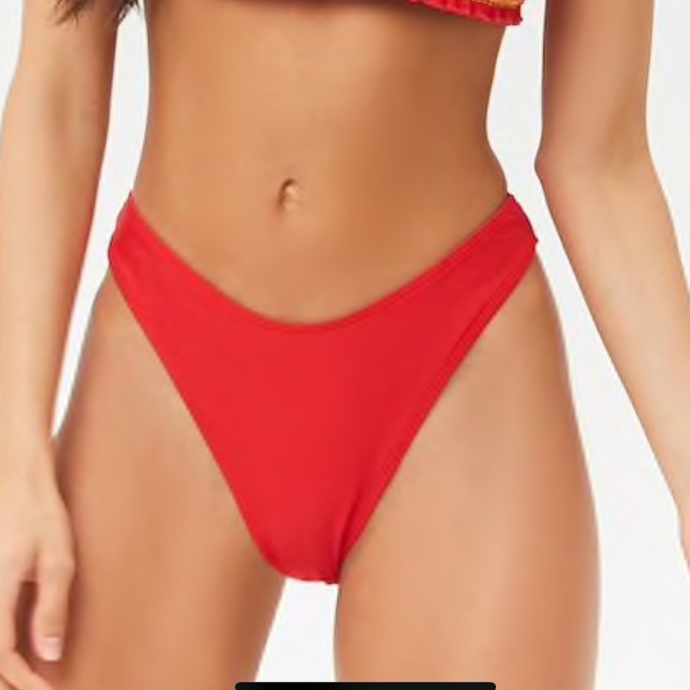 Forever 21 Red Bikini Bottoms NWT